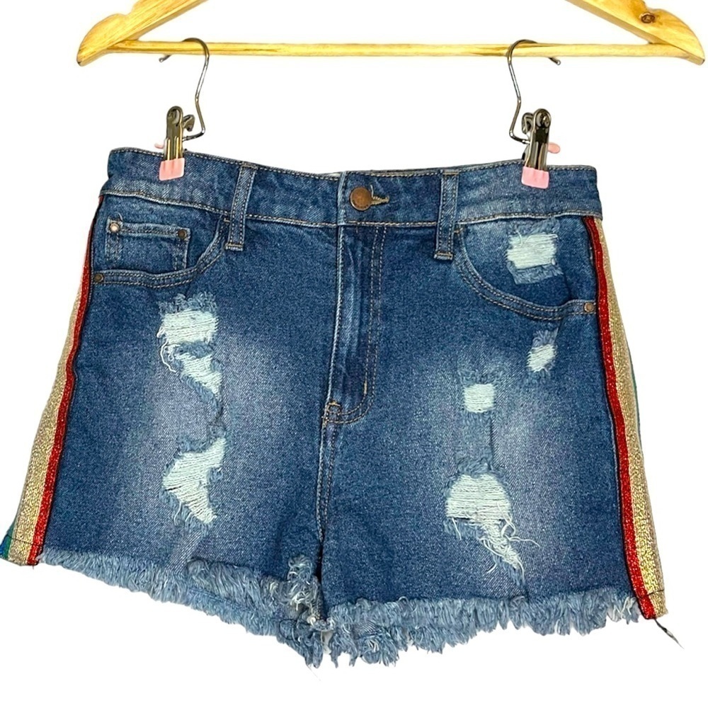 ***SALE*** Tinseltown Jean Shirts. Blue Green Gold Red strips. Size 5​​​…